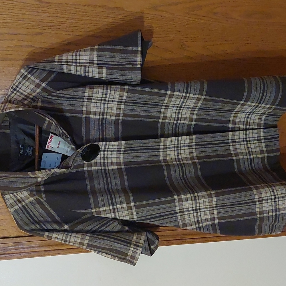 Talie Brown and Tan Plaid Jacket